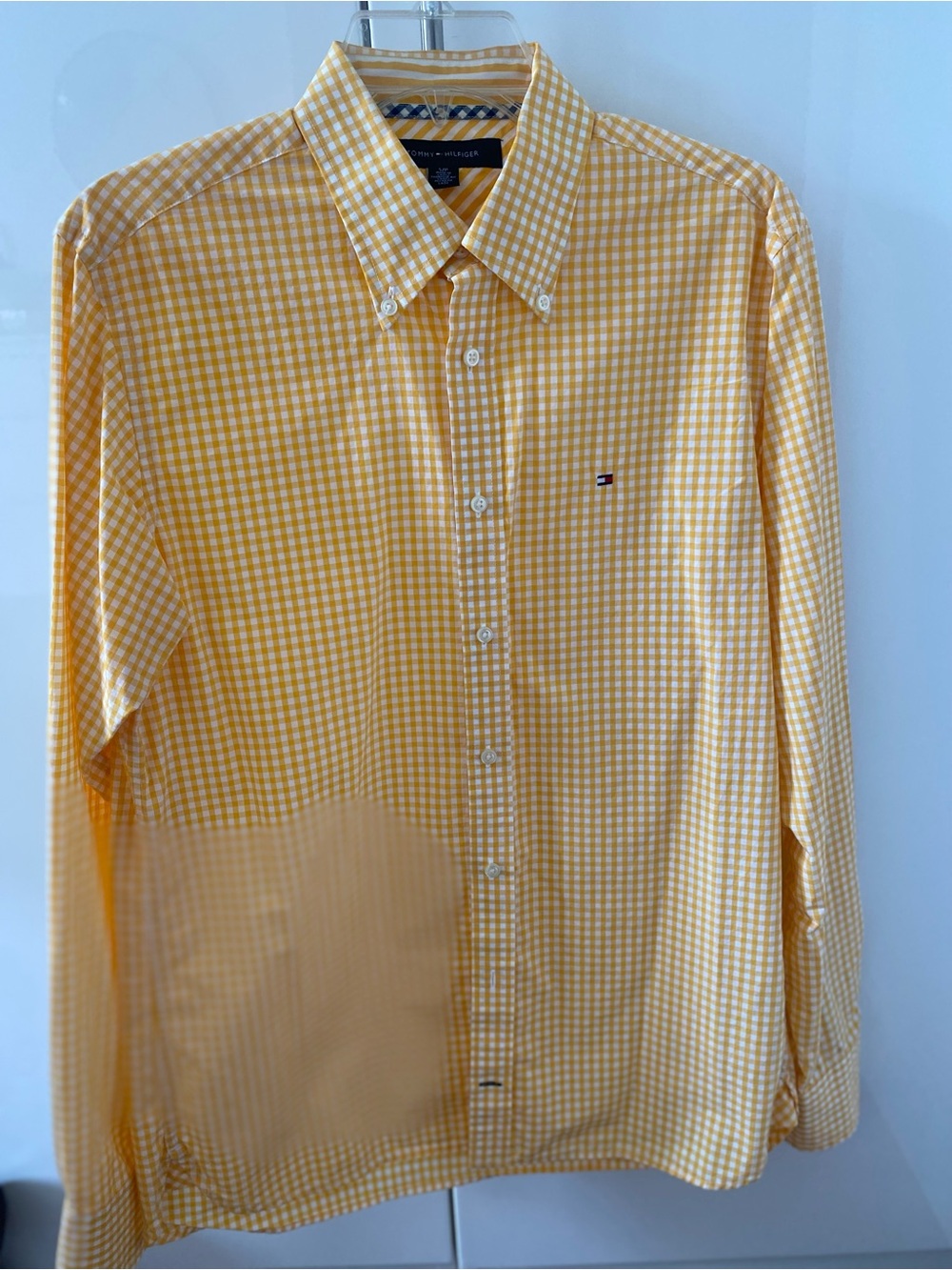 Tommy Hilfiger Yellow Gingham Button-Down Shirt - Men's